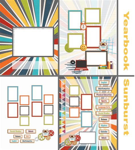 Free yearbook design template for Photoshop