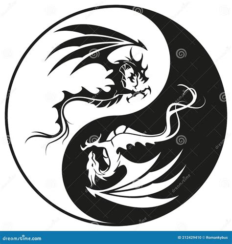 Yin Yang Symbol Dragon