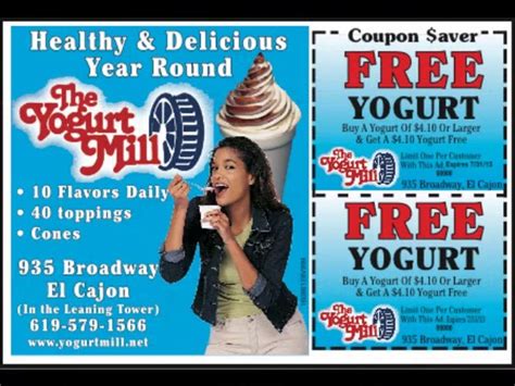 Yogurt Mill El Cajon Coupons