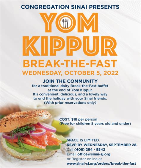 Yom Kippur breaking the fast