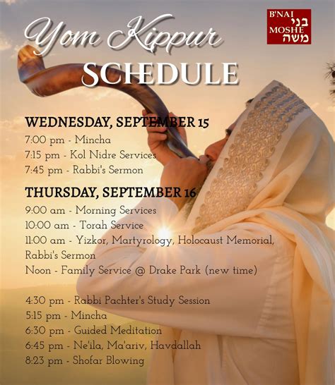 Yom Kippur Prayer Services