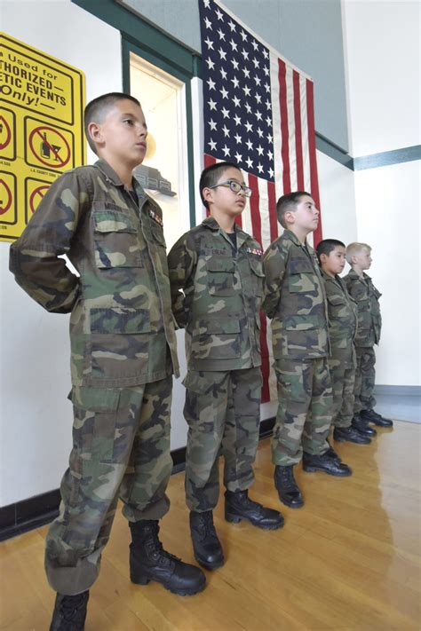 Young Marines in uniform