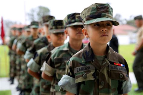 Young Marines in uniform