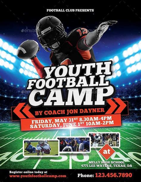 Youth Football Flyer Templates Gallery 2