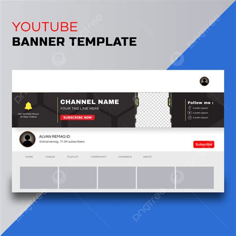 YouTube banner template design