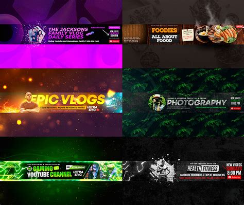 YouTube Banner Template Sets