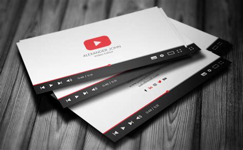 YouTube Business Card Template 1