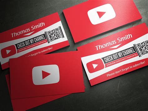 YouTube Business Card Template 8