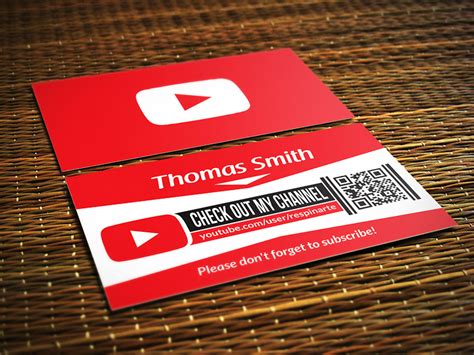 YouTube Business Card Template 9