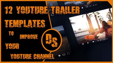 A YouTube channel trailer template with a bright and colorful design