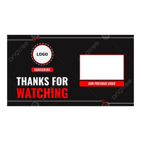 YouTube Outro Template PNG Designs