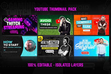 YouTube Thumbnail Template Design Free PSD