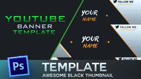 YouTube Thumbnail Template PSD