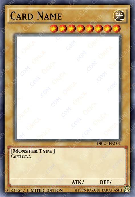 Yu-Gi-Oh Card Template Design Example