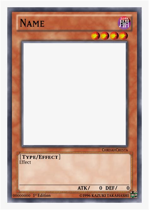 Yu-Gi-Oh Card Template Design Example 1