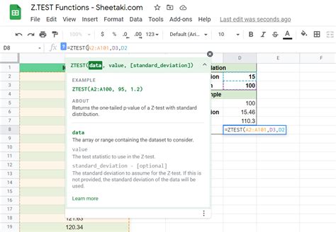 Z.TEST Function