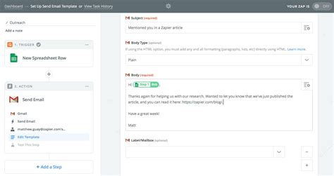 Zapier Email Automation