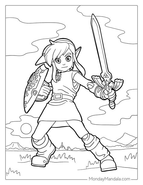 Zelda Printable Coloring Pages