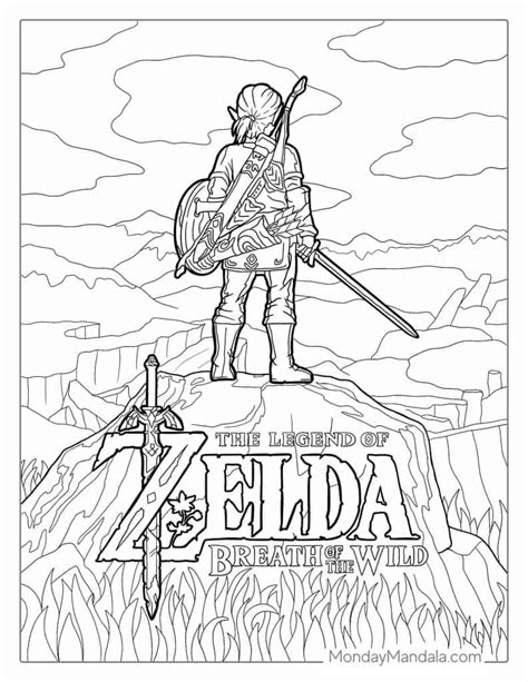 Zelda Printable Coloring Pages for Adults