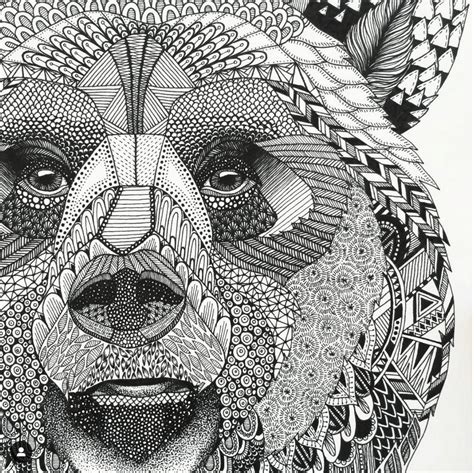 Animal Zentangle pattern