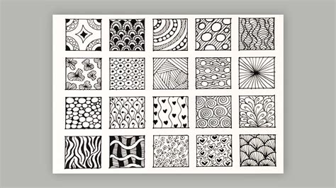 Basic Zentangle shapes and lines