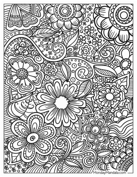 Zentangle coloring page with intricate details and shapes