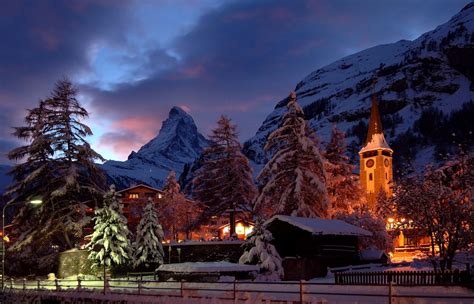 Zermatt, Switzerland Skiing during Christmas