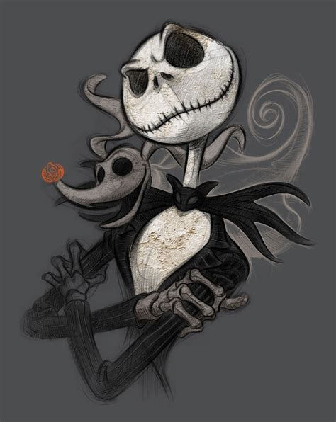 Zero and Jack Skellington