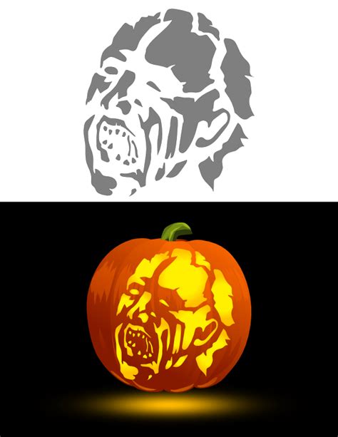 Zombie Apocalypse Pumpkin Stencil