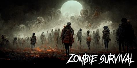 A group of survivors navigating through a zombie-infested area