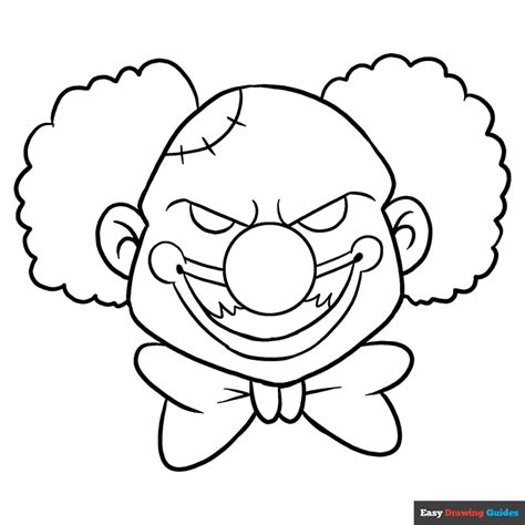 Zombie clown coloring pages for kids