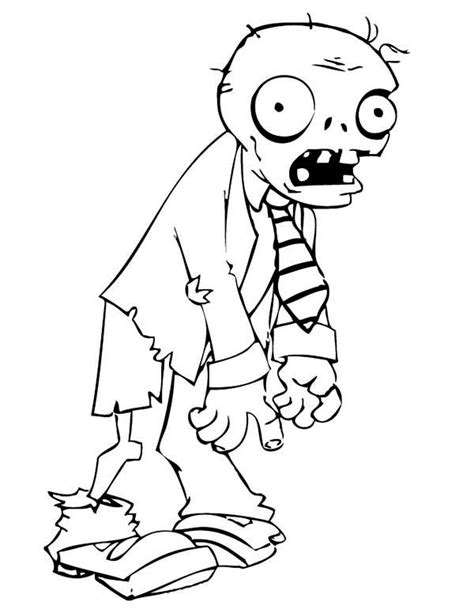 Zombie coloring page