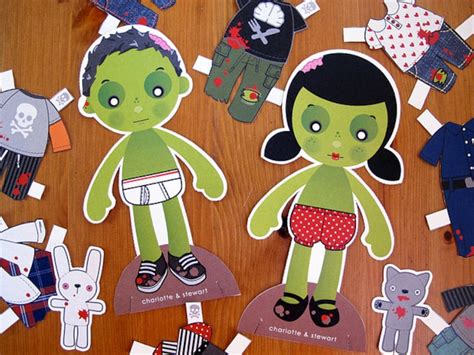 Zombie paper doll