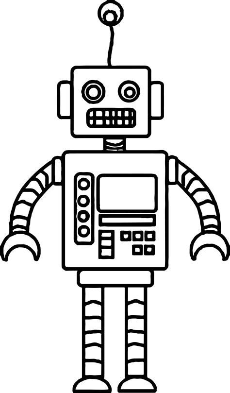 Zombie robot coloring pages for kids