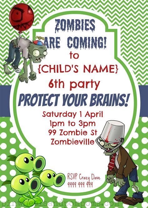 Zombies Party Invitation Template