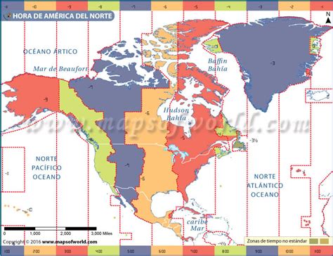 Zonas Horarias de América del Norte