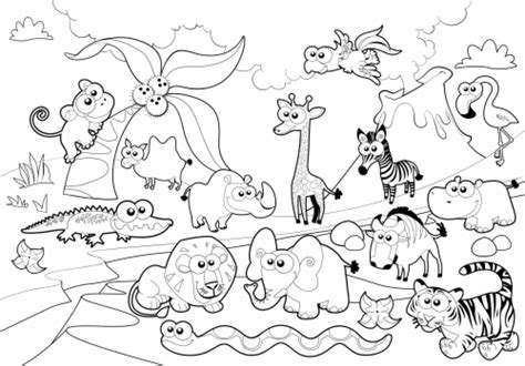 Zoo Animal Coloring Page 2