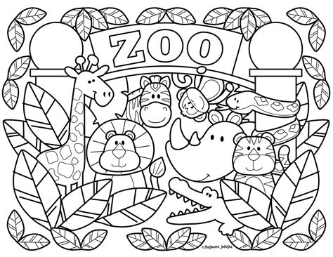 Zoo Animal Coloring Page 7