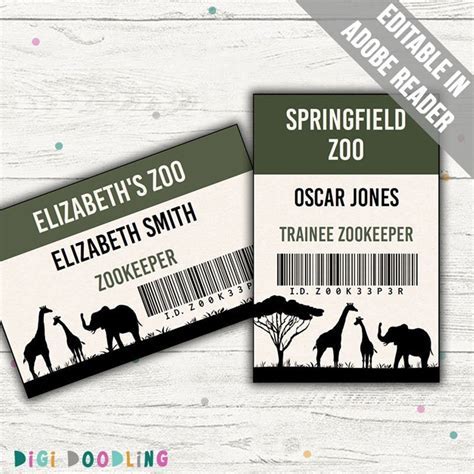 Zookeeper Name Tag Printable 6