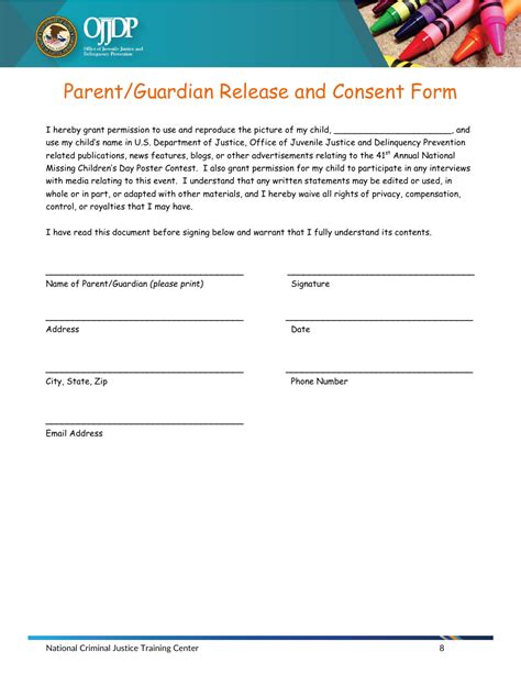 Zumba Waiver Form Parent Guardian Consent